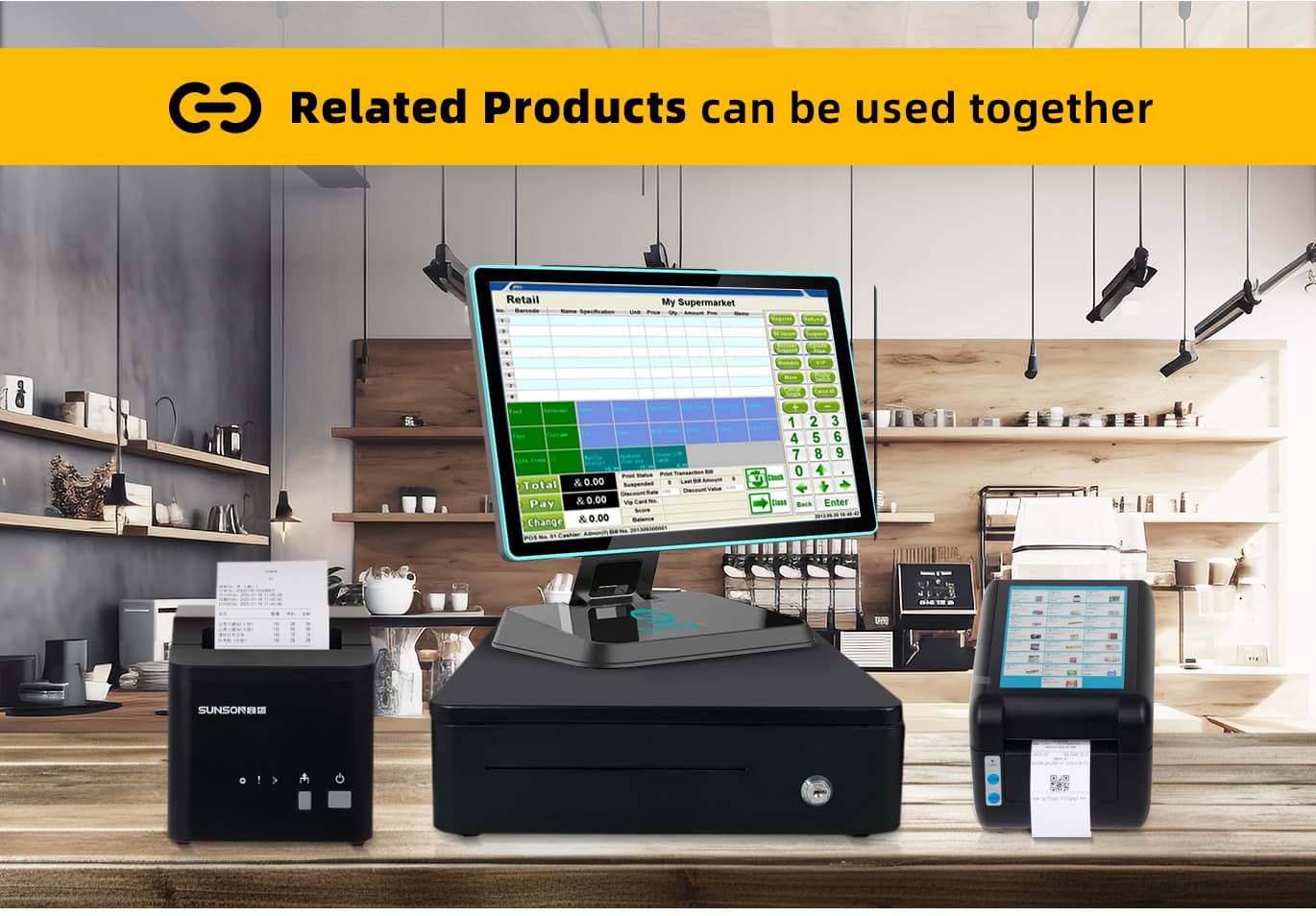 POS SYSTEM WITH THERMAL PRINTER 